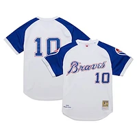 Men's Mitchell & Ness Chipper Jones White Atlanta Braves 2004 Cooperstown Collection Authentic Throwback Jersey