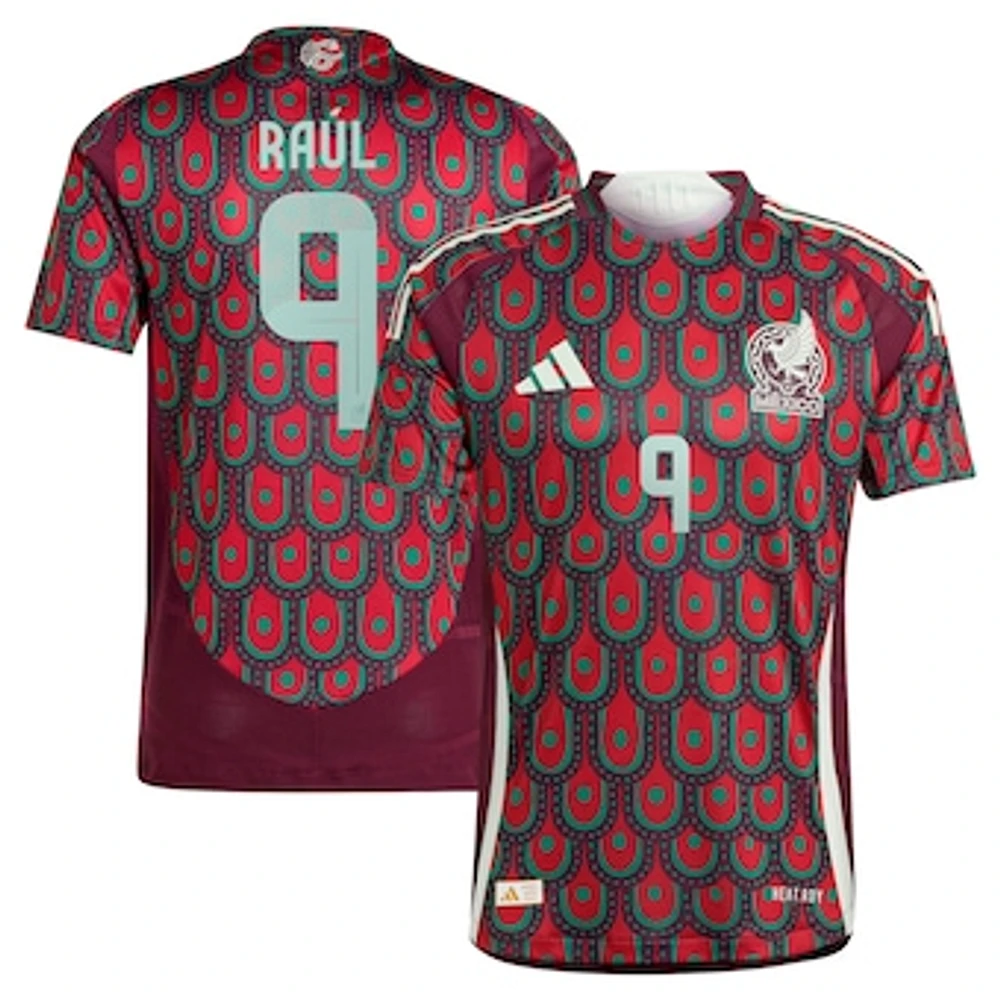 Men's adidas Raul Jimenez Burgundy Mexico National Team 2024 Home Authentic Player Jersey