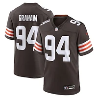 Men's Nike Mason Graham Brown Cleveland Browns 2025 NFL Draft First Round Pick  Game Jersey
