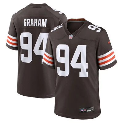 Men's Nike Mason Graham Brown Cleveland Browns 2025 NFL Draft First Round Pick  Game Jersey