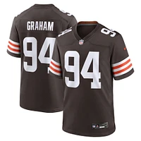Men's Nike Mason Graham Brown Cleveland Browns 2025 NFL Draft First Round Pick  Game Jersey