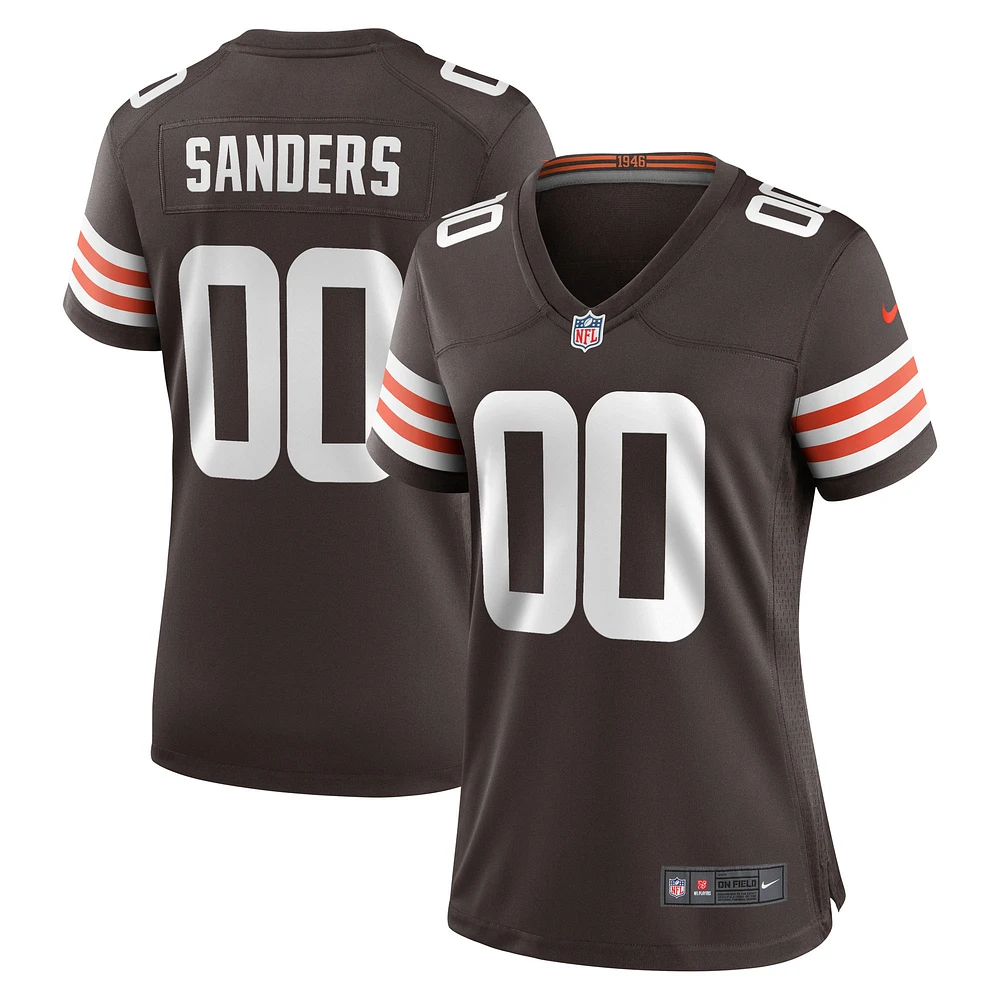 Women's Nike Shedeur Sanders Brown Cleveland Browns 2025 NFL Draft Game Jersey