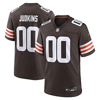 Men's Nike Quinshon Judkins Brown Cleveland Browns 2025 NFL Draft Game Jersey