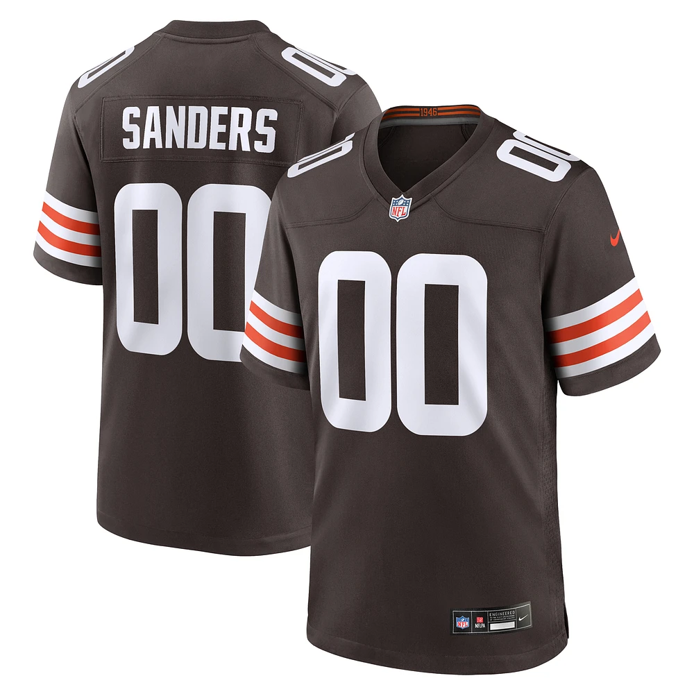 Men's Nike Shedeur Sanders Brown Cleveland Browns 2025 NFL Draft Game Jersey