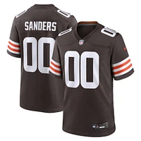 Men's Nike Shedeur Sanders Brown Cleveland Browns 2025 NFL Draft Game Jersey