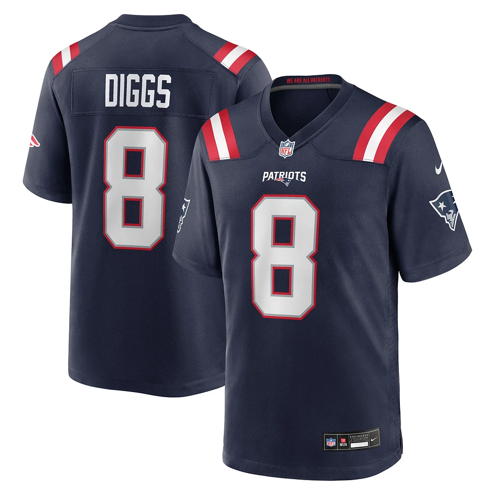 Men's Nike Stefon Diggs Navy New England Patriots Game Jersey