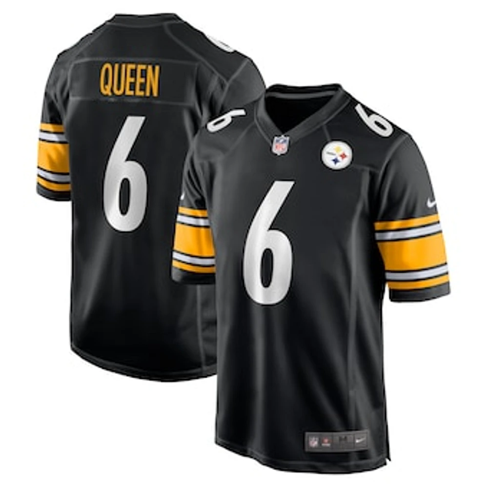 Men's Nike Patrick Queen Black Pittsburgh Steelers Game Player Jersey