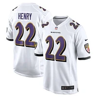 Men's Nike Derrick Henry  White Baltimore Ravens Game Jersey