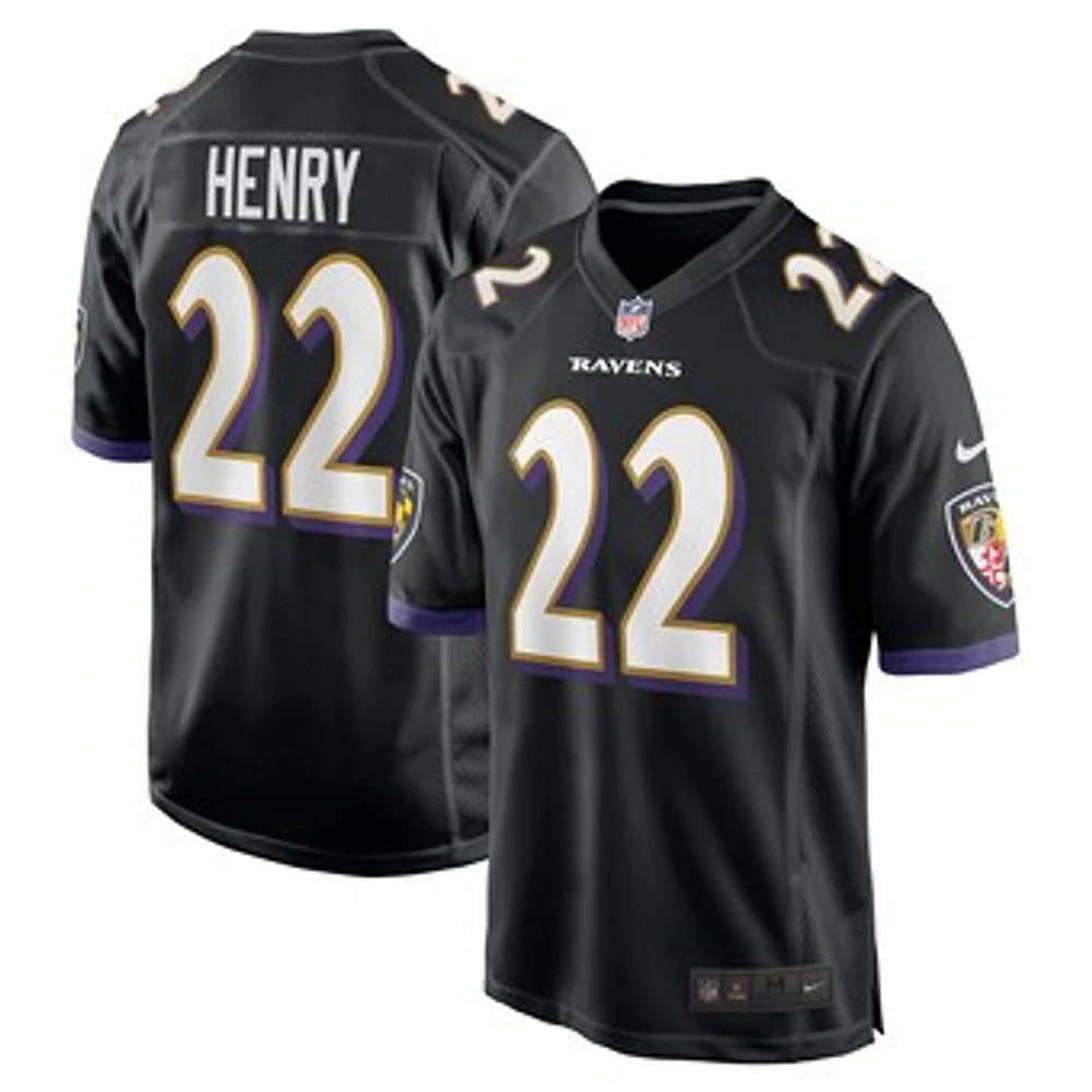 Men's Nike Derrick Henry  Black Baltimore Ravens Alternate Game Jersey