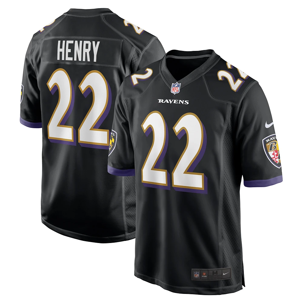 Men's Nike Derrick Henry Black Baltimore Ravens Alternate Game Jersey