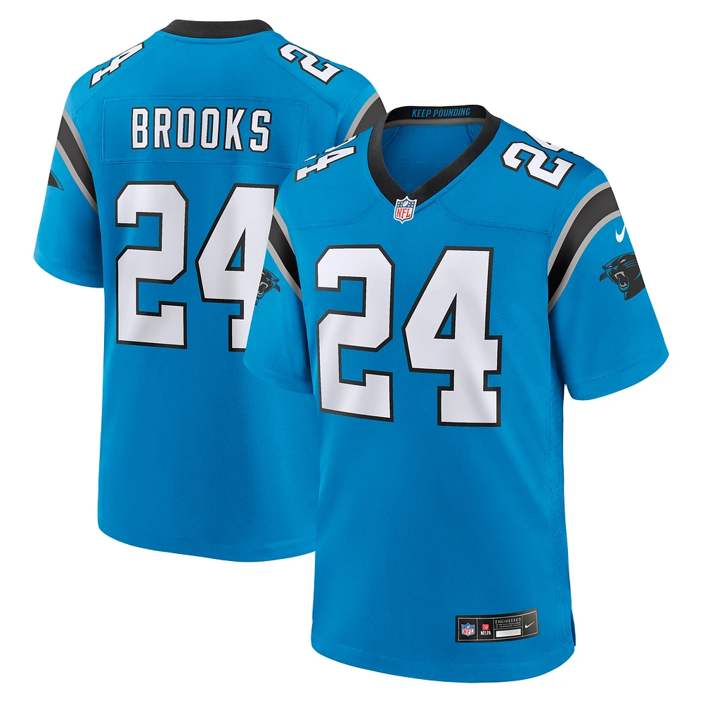 Men's Nike Jonathon Brooks Blue Carolina Panthers  Alternate Game Player Jersey