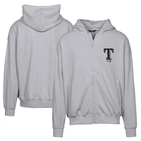 Men's Levelwear Gray Texas Rangers Uphill Digital Camo Full-Zip Hoodie