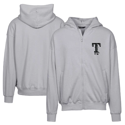 Men's Levelwear Gray Texas Rangers Uphill Digital Camo Full-Zip Hoodie