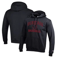 Men's Champion  Black UChicago Maroons Icon Baseball Powerblend Pullover Hoodie