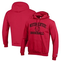 Men's Champion  Red Western Kentucky Hilltoppers Icon Baseball Powerblend Pullover Hoodie
