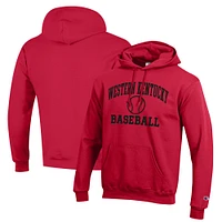 Men's Champion  Red Western Kentucky Hilltoppers Icon Baseball Powerblend Pullover Hoodie