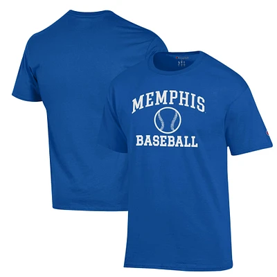 Men's Champion  Royal Memphis Tigers Icon Baseball T-Shirt