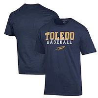 Men's Champion  Navy Toledo Rockets Stack Baseball T-Shirt