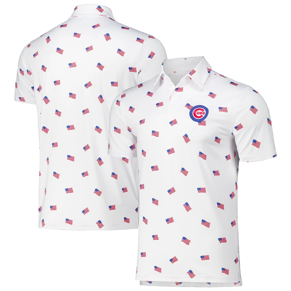 Men's Antigua White Chicago Cubs  Americana Polo