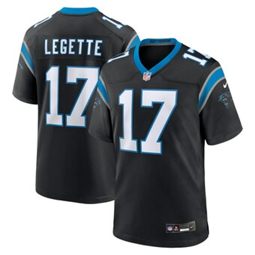 Men's Nike Xavier Legette Black Carolina Panthers 2024 NFL First Round Pick Game Player Jersey