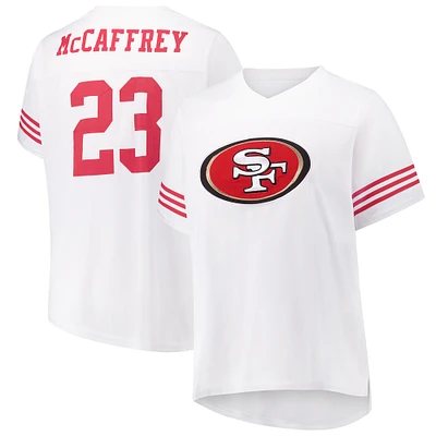 Women's Fanatics Christian McCaffrey White San Francisco 49ers Plus Fashion Jersey