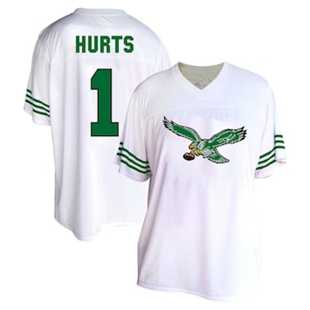 Women's Fanatics Jalen Hurts White Philadelphia Eagles Plus Fashion Jersey