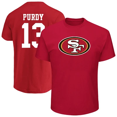 Men's Fanatics Brock Purdy Scarlet San Francisco 49ers Big & Tall Player Name Number T-Shirt