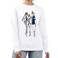 Women's G-III 4Her by Carl Banks White New York Yankees Baseball Girls Fleece Pullover Sweatshirt