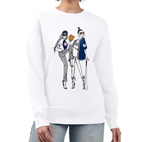 Women's G-III 4Her by Carl Banks White New York Yankees Baseball Girls Fleece Pullover Sweatshirt