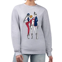 Women's G-III 4Her by Carl Banks Heather Gray Atlanta Braves Baseball Girls Fleece Pullover Sweatshirt
