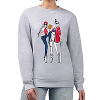 Women's G-III 4Her by Carl Banks Heather Gray Boston Red Sox Baseball Girls Fleece Pullover Sweatshirt