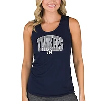 Women's Concepts Sport  Navy New York Yankees Marathon Racerback Tank Top