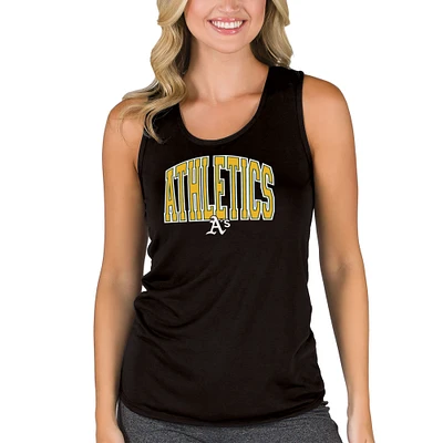 Women's Concepts Sport Black Athletics Marathon Racerback Tank Top