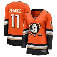 Women's Fanatics Trevor Zegras Orange Anaheim Ducks Home Premier Breakaway Player Jersey