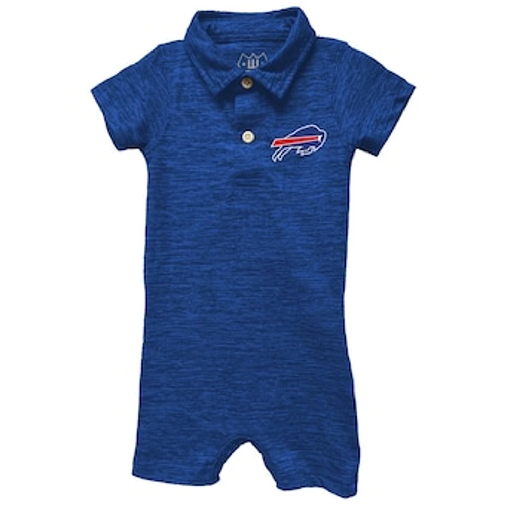 Infant Wes & Willy Royal Buffalo Bills Short Leg Cloudy Yarn Polo Bodysuit