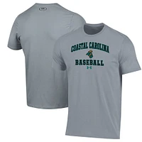 Men's Under Armour  Gray Coastal Carolina Chanticleers Baseball Performance T-Shirt