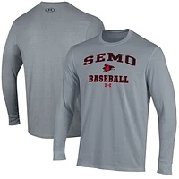 Men's Under Armour  Gray SEMO Redhawks Baseball Performance Long Sleeve T-Shirt