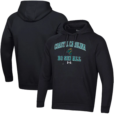 Men's Under Armour Coastal Carolina Chanticleers All Day Arch Fleece Baseball Raglan Pullover Hoodie