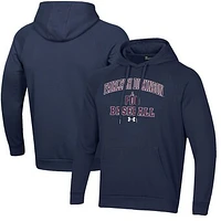 Men's Under Armour  Navy Fairleigh Dickinson Knights All Day Arch Fleece Baseball Raglan Pullover Hoodie