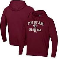 Men's Under Armour  Maroon Fordham Rams All Day Arch Fleece Baseball Raglan Pullover Hoodie