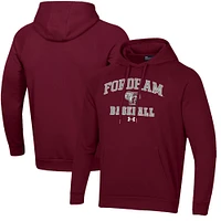 Men's Under Armour  Maroon Fordham Rams All Day Arch Fleece Baseball Raglan Pullover Hoodie