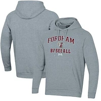 Men's Under Armour  Gray Fordham Rams All Day Arch Fleece Baseball Raglan Pullover Hoodie