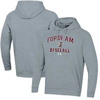 Men's Under Armour  Gray Fordham Rams All Day Arch Fleece Baseball Raglan Pullover Hoodie