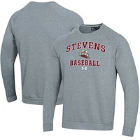 Men's Under Armour Stevens Institute of Technology Ducks All Day Arch Fleece Baseball Raglan Pullover Sweatshirt