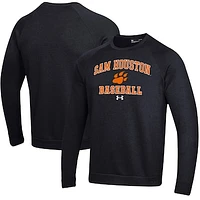 Men's Under Armour Sam Houston State Bearkats All Day Arch Fleece Baseball Raglan Pullover Sweatshirt