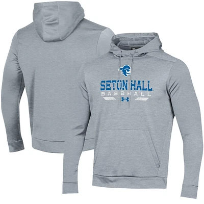 Men's Under Armour  Gray Seton Hall Pirates Baseball Pullover Hoodie