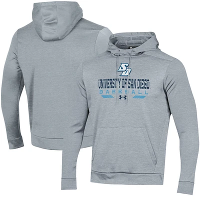 Men's Under Armour  Gray San Diego Toreros Baseball Pullover Hoodie