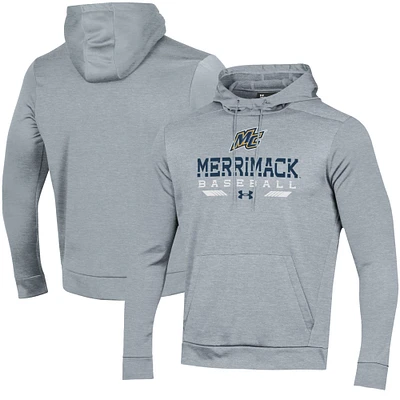 Men's Under Armour  Gray Merrimack College Warriors Baseball Pullover Hoodie