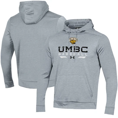 Men's Under Armour  Gray UMBC Retrievers Baseball Pullover Hoodie