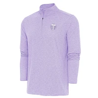 Men's Antigua Lavender Portland Timbers White Logo Hunk Quarter-Zip Pullover Top